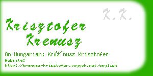 krisztofer krenusz business card